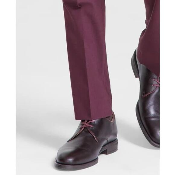 Bar III Men's Red Wool Blend Skinny Fit Classic Suit Dress Pants Size 32x30 - Picture 5 of 5